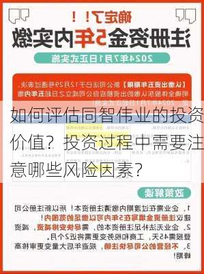 如何评估同智伟业的投资价值？投资过程中需要注意哪些风险因素？-第3张图片-