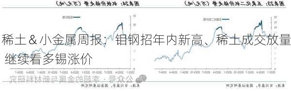 稀土＆小金属周报：钼钢招年内新高、稀土成交放量 继续看多锡涨价