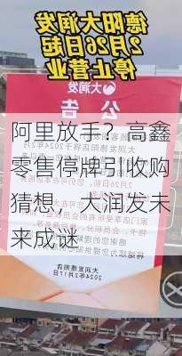 阿里放手？高鑫零售停牌引收购猜想，大润发未来成谜