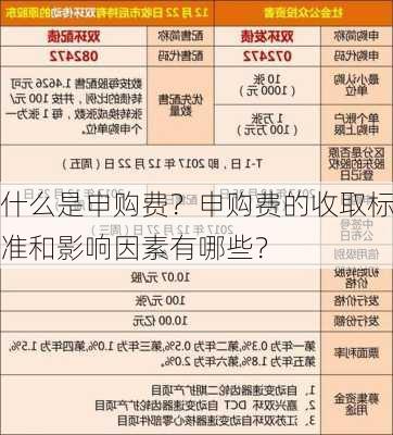 什么是申购费？申购费的收取标准和影响因素有哪些？-第2张图片-