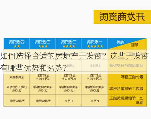 如何选择合适的房地产开发商？这些开发商有哪些优势和劣势？