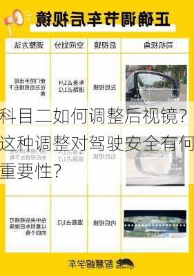 科目二如何调整后视镜？这种调整对驾驶安全有何重要性？