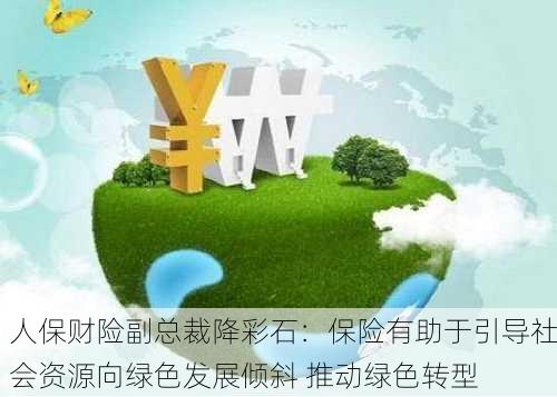 人保财险副总裁降彩石：保险有助于引导社会资源向绿色发展倾斜 推动绿色转型-第3张图片-