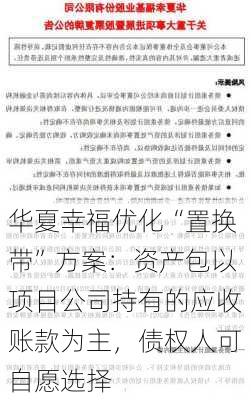 华夏幸福优化“置换带”方案：资产包以项目公司持有的应收账款为主，债权人可自愿选择-第3张图片-