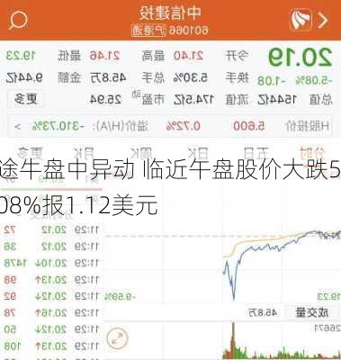 途牛盘中异动 临近午盘股价大跌5.08%报1.12美元-第1张图片-