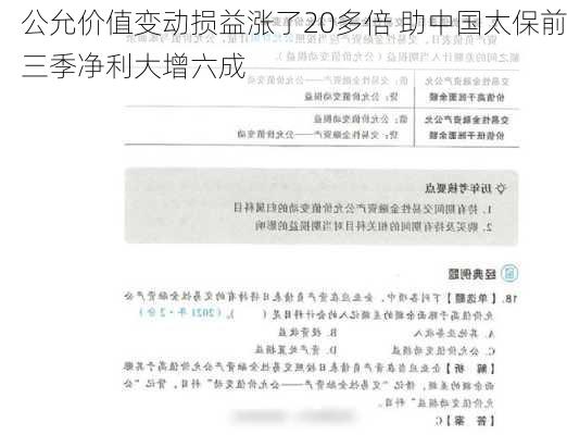 公允价值变动损益涨了20多倍 助中国太保前三季净利大增六成-第3张图片-