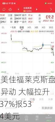 欧美佳福莱克斯盘中异动 大幅拉升5.37%报53.14美元-第2张图片-