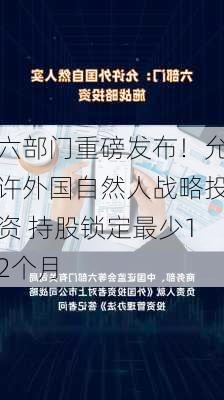 六部门重磅发布！允许外国自然人战略投资 持股锁定最少12个月-第1张图片-