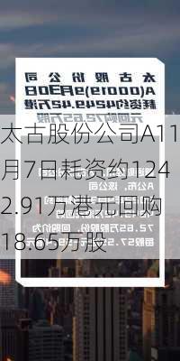 太古股份公司A11月7日耗资约1242.91万港元回购18.65万股