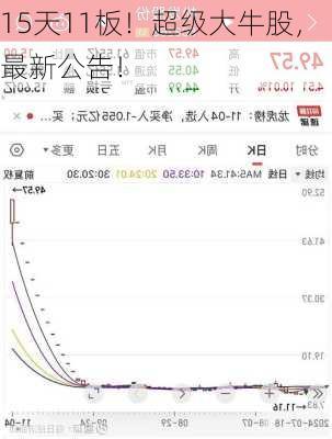 15天11板！超级大牛股，最新公告！