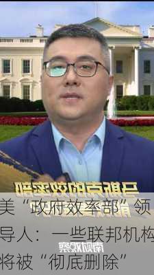 美“政府效率部”领导人：一些联邦机构将被“彻底删除”-第3张图片-