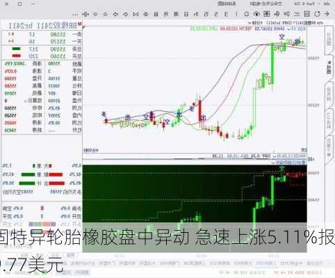 固特异轮胎橡胶盘中异动 急速上涨5.11%报9.77美元