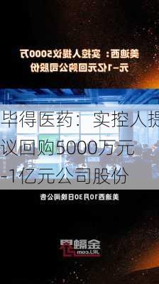 毕得医药：实控人提议回购5000万元-1亿元公司股份