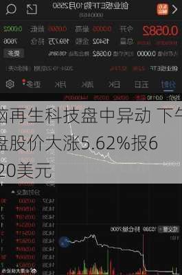 脑再生科技盘中异动 下午盘股价大涨5.62%报6.20美元-第2张图片-