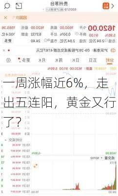 一周涨幅近6%，走出五连阳，黄金又行了？-第3张图片-