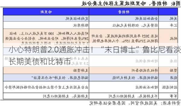 小心特朗普2.0通胀冲击！“末日博士”鲁比尼看淡长期美债和比特币-第2张图片-